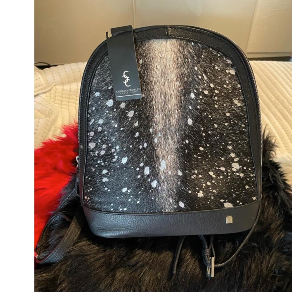 Carolina Crowley Luxury Hair on Leather bacckpack